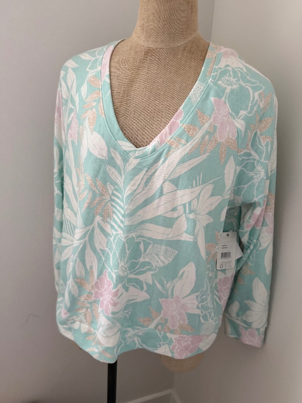 PJ Salvage Sleep Top in Seafoam Size L